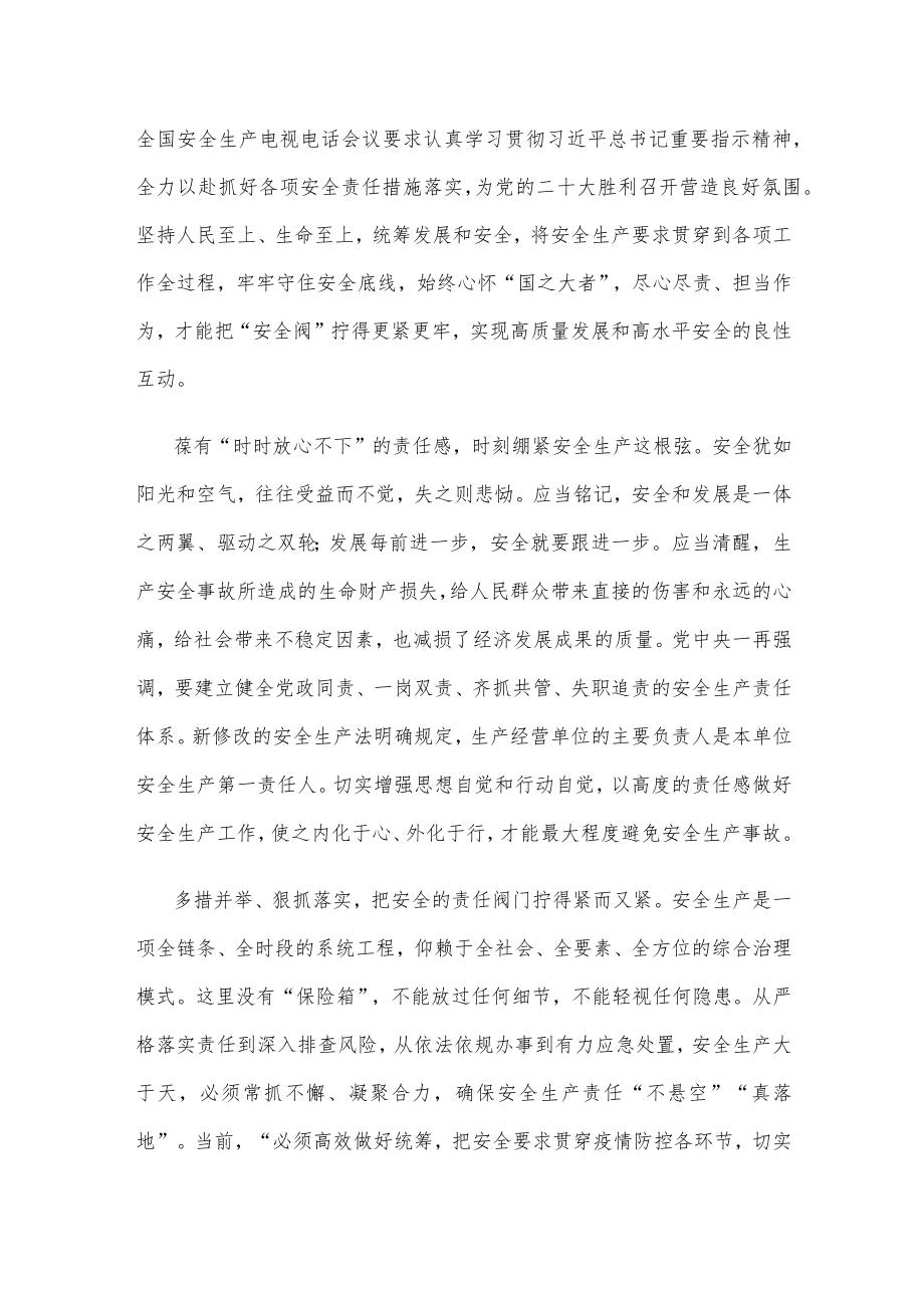 抓紧抓实安全生产工作心得体会.docx_第2页