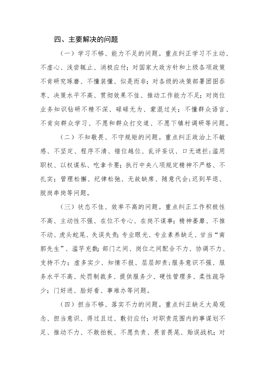 开展抓学习守规矩强作风勇担当纪律作风整顿月活动的实施意见.docx_第2页