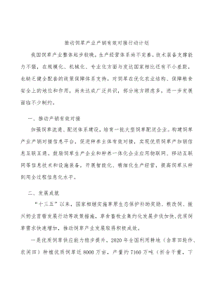 推动饲草产业产销有效对接行动计划.docx