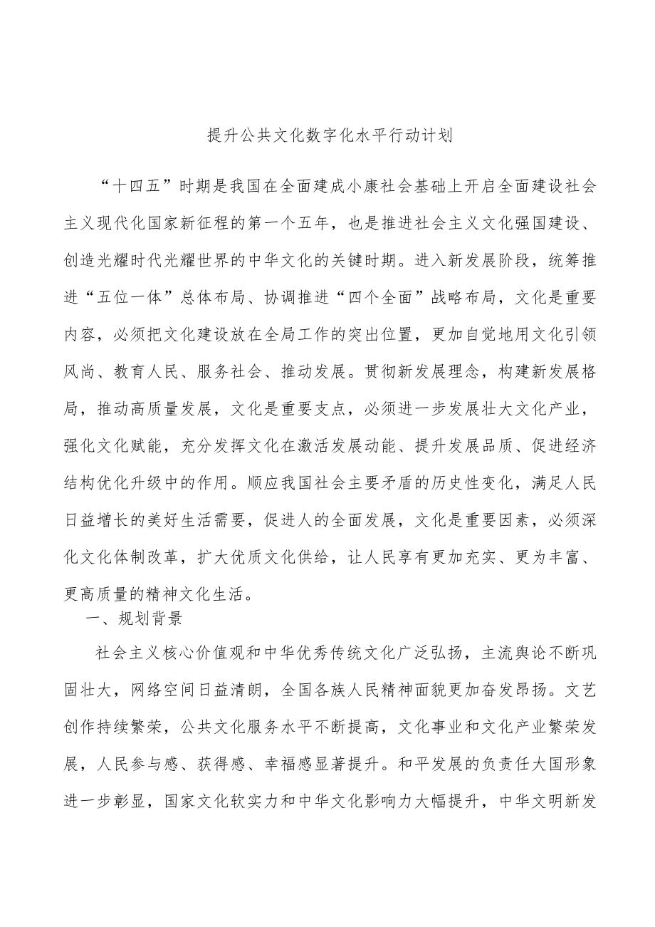 提升公共文化数字化水平行动计划.docx_第1页