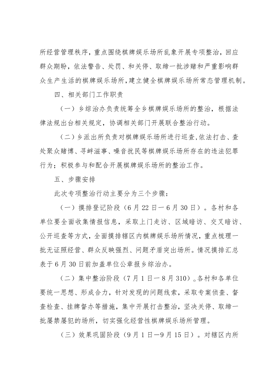 XX乡2022年棋牌娱乐场所专项整治行动工作方案.docx_第2页