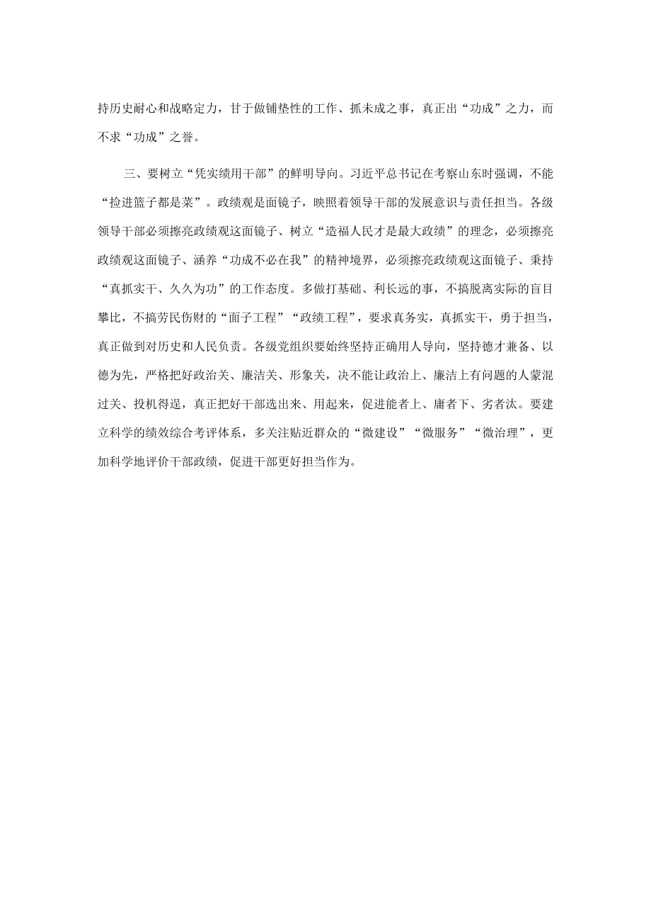 树立正确政绩观研讨发言提纲.docx_第2页