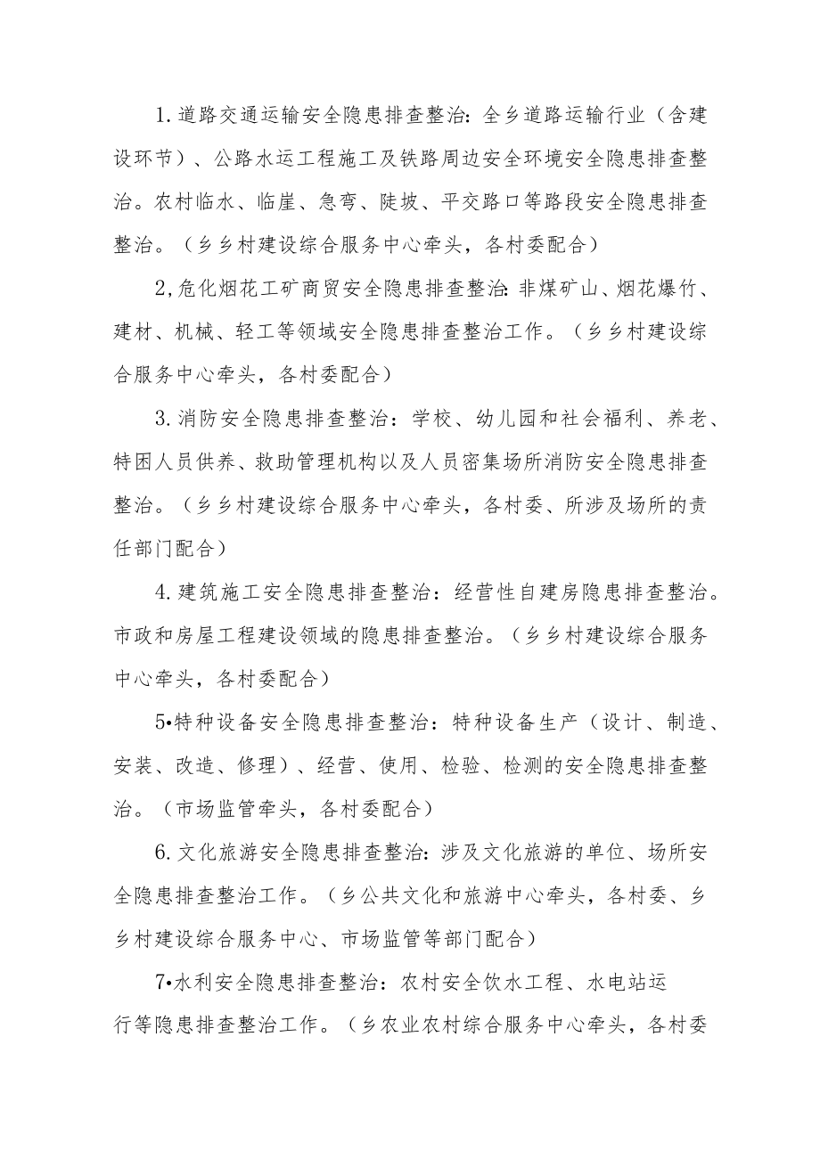 XX乡安全隐患整治“百日攻坚”工作方案.docx_第2页