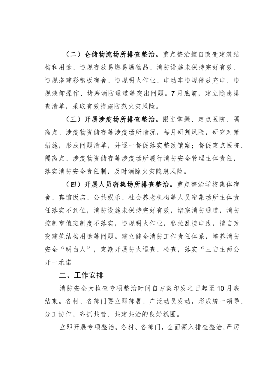 某某镇消防安全大检查专项整治实施方案.docx_第2页