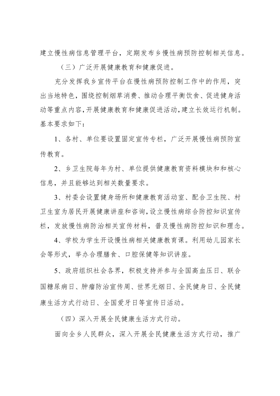 XX乡关于慢性病综合防控示范区工作实施方案.docx_第3页