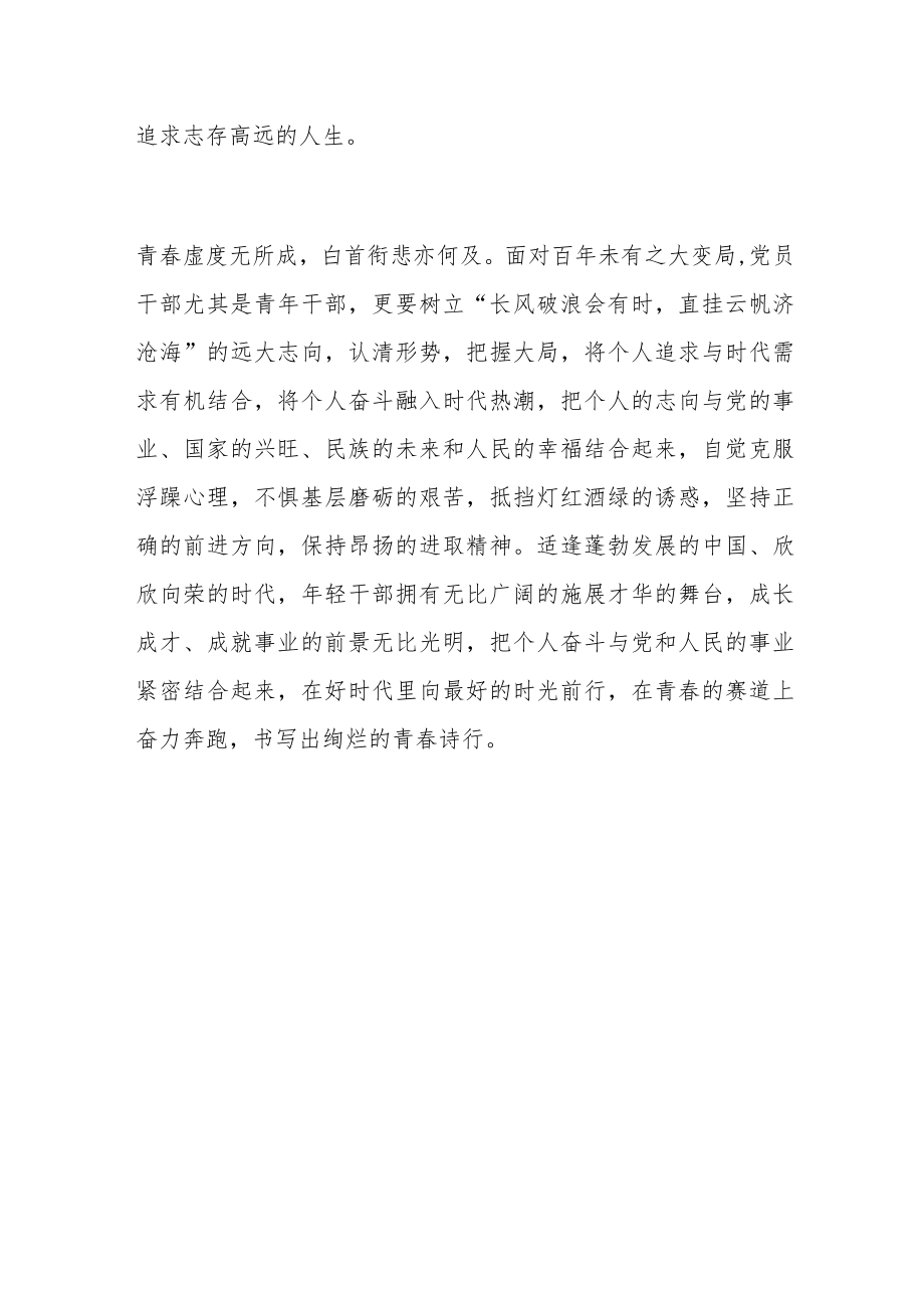 青年干部学习二十大报告心得体会：筑牢理想信念的根基.docx_第3页