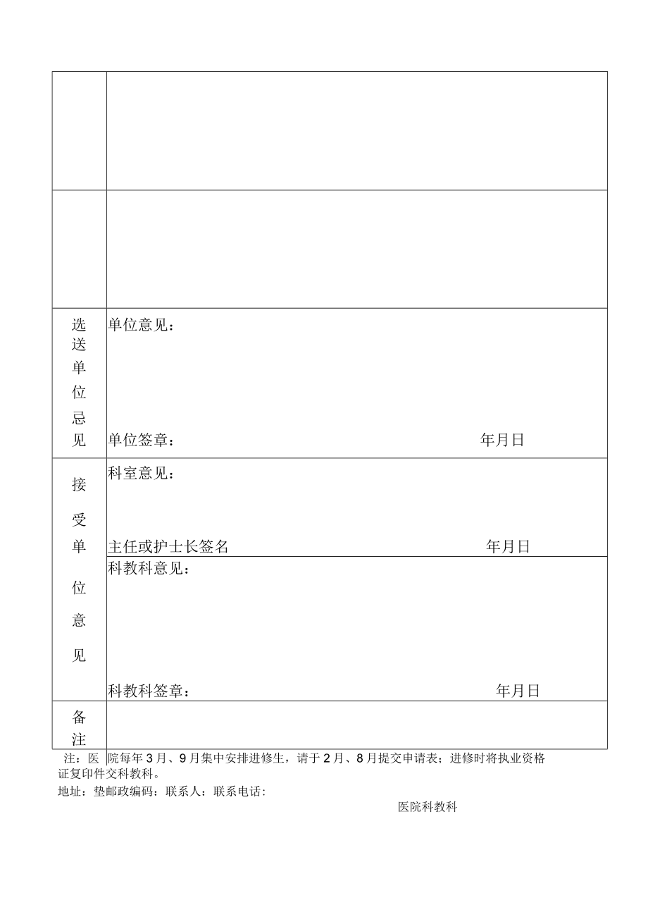 医院进修申请表.docx_第2页