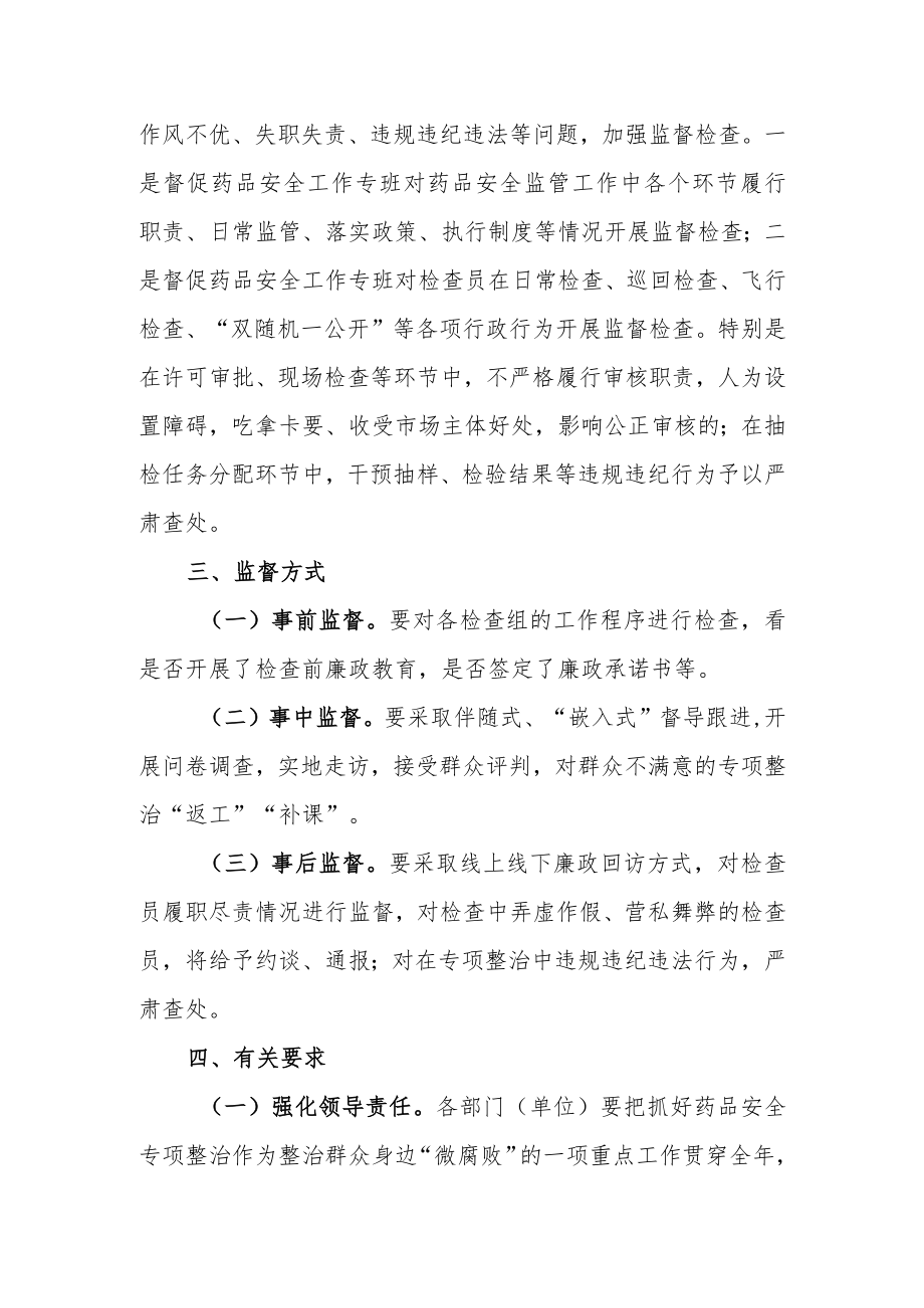 关于开展药品安全整治工作专项监督的实施方案.docx_第2页