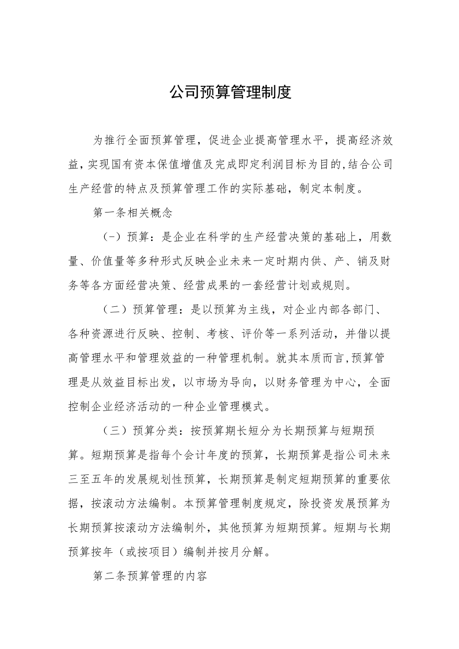 公司预算管理制度.docx_第1页