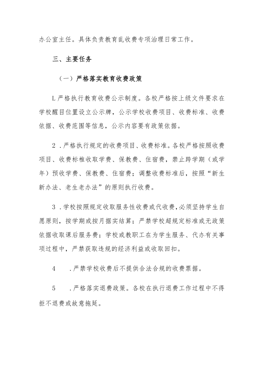 县教育乱收费专项治理工作实施方案.docx_第2页