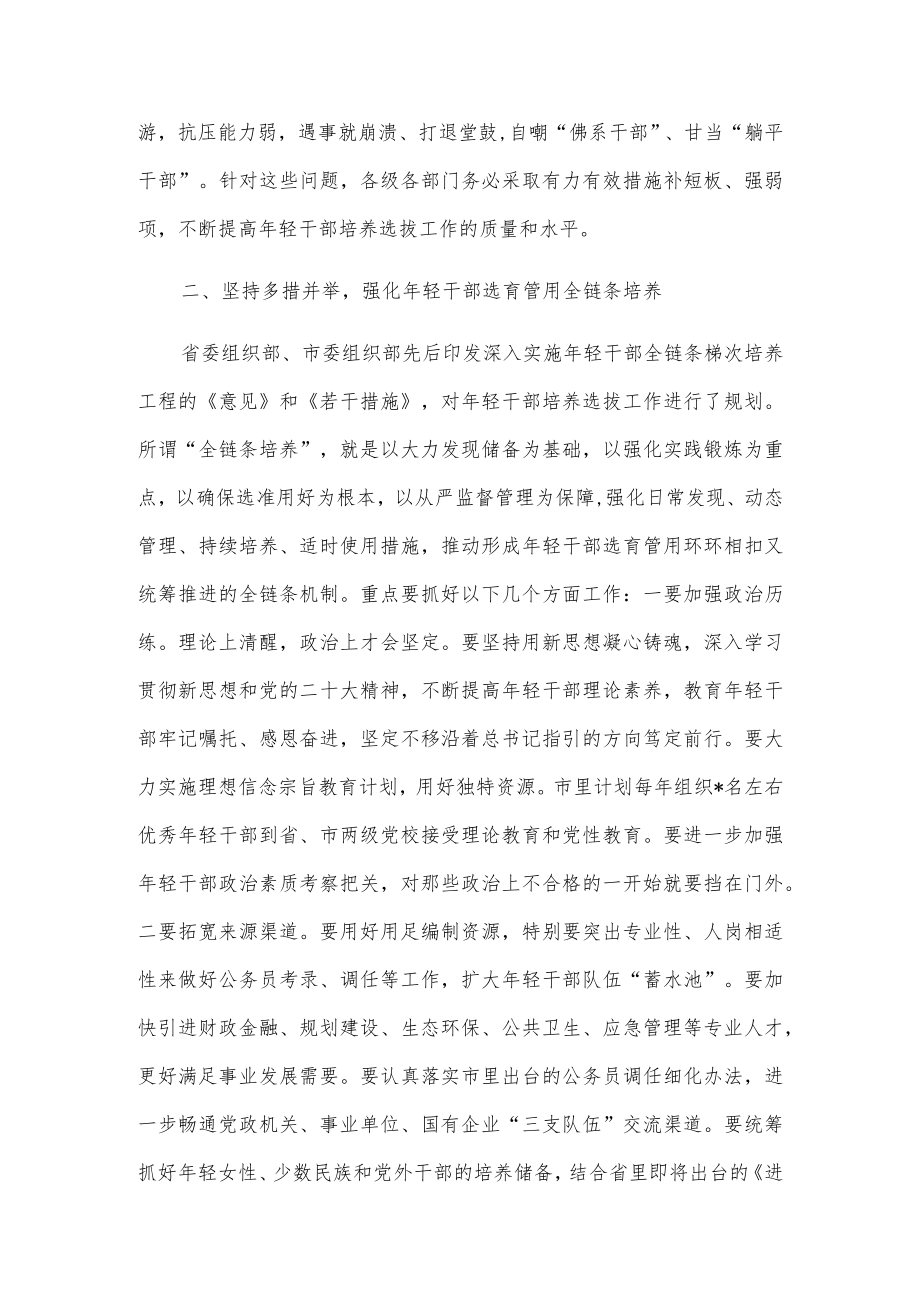 在加强年轻干部全链条培养座谈会上的讲话.docx_第3页