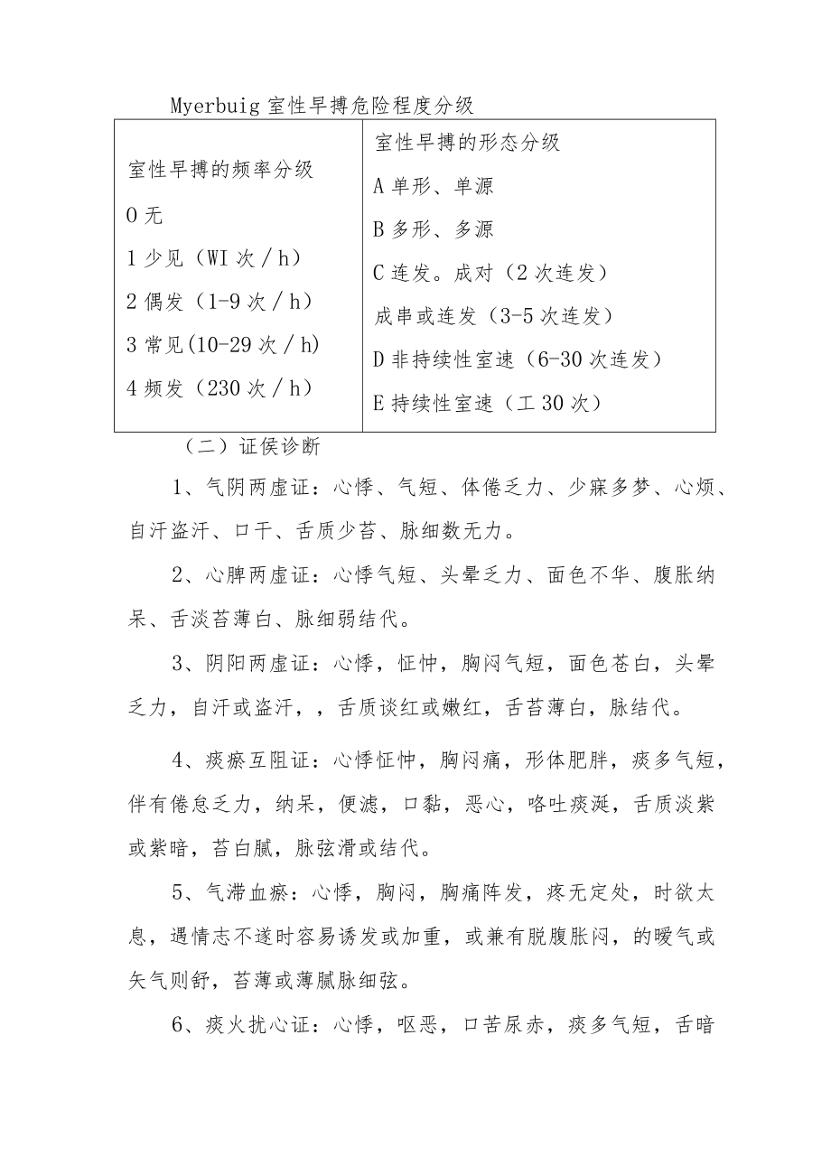 医院心血管科心悸（心律失常——室性早搏）中医诊疗方案.docx_第3页