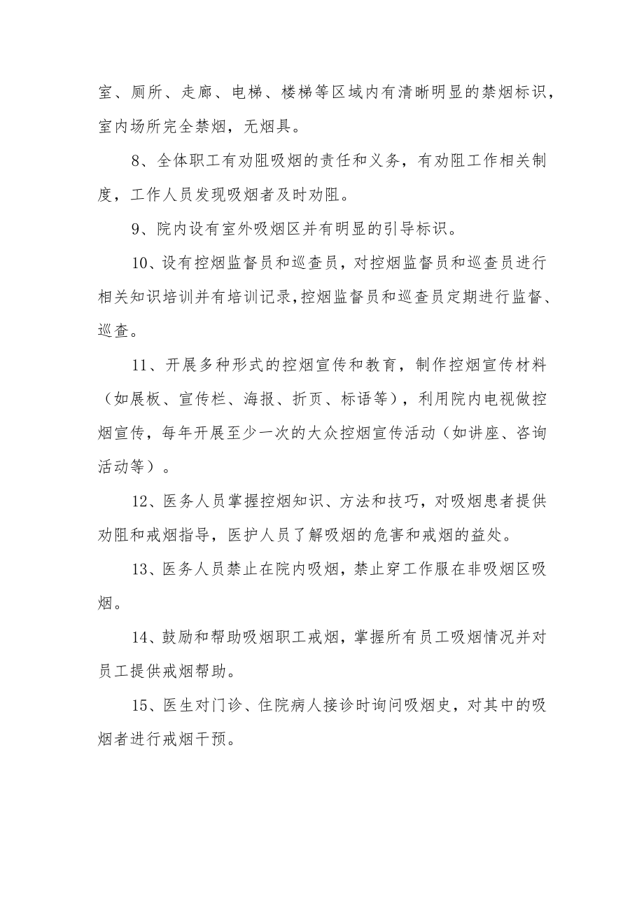 医院“无烟医院”建设制度及管理办法.docx_第2页