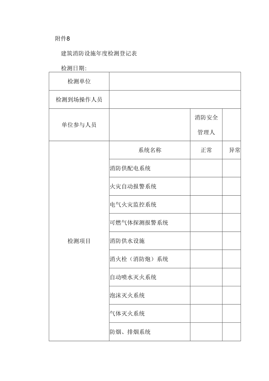 建筑消防设施年度检测登记表.docx_第1页