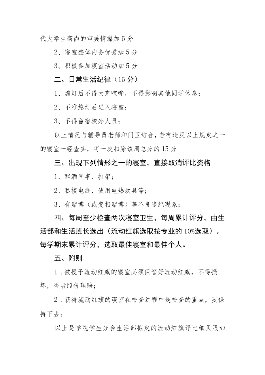 学院学生寝室流动红旗评分细则.docx_第3页