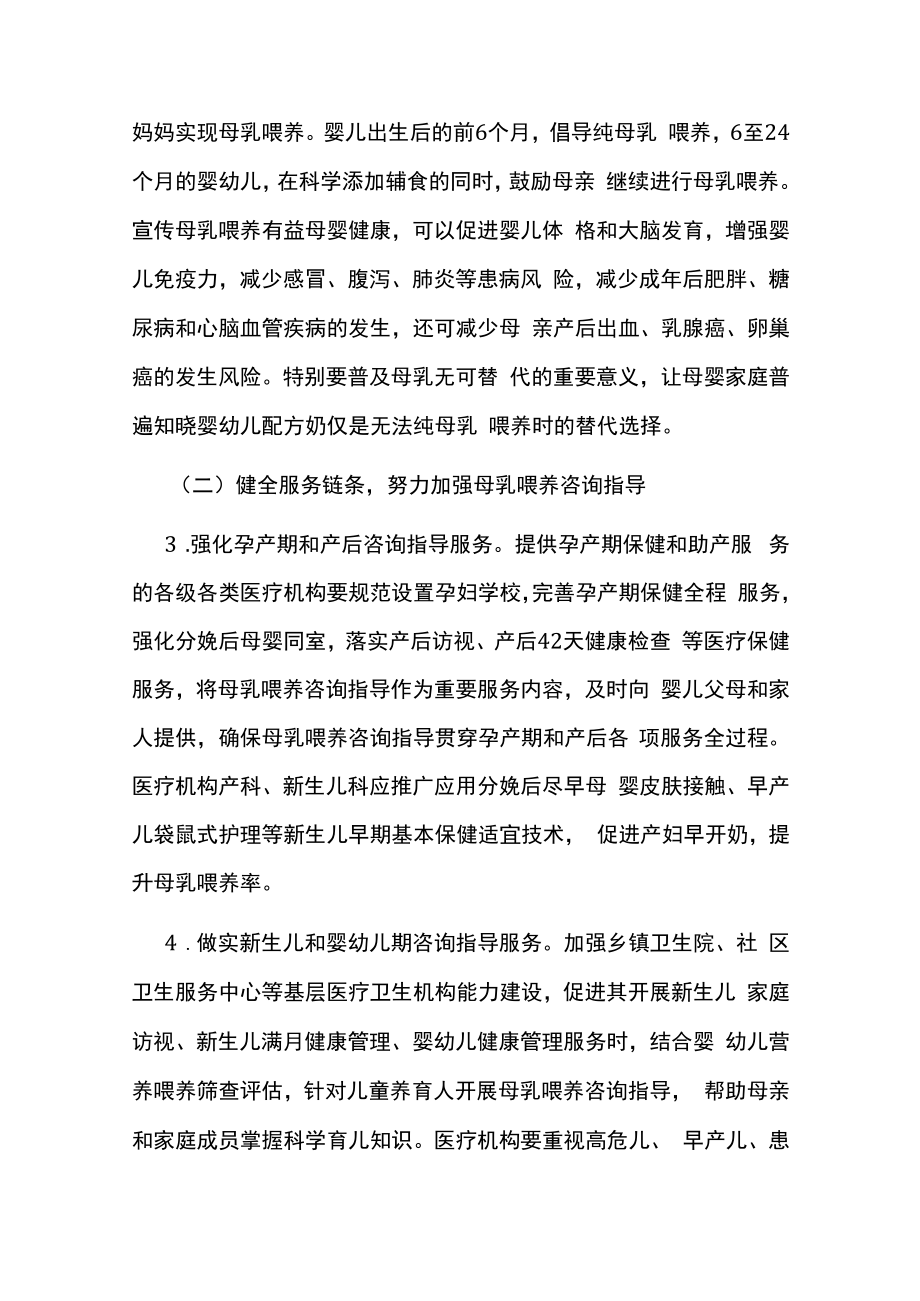 母乳喂养促进行动计划实施方案.docx_第3页