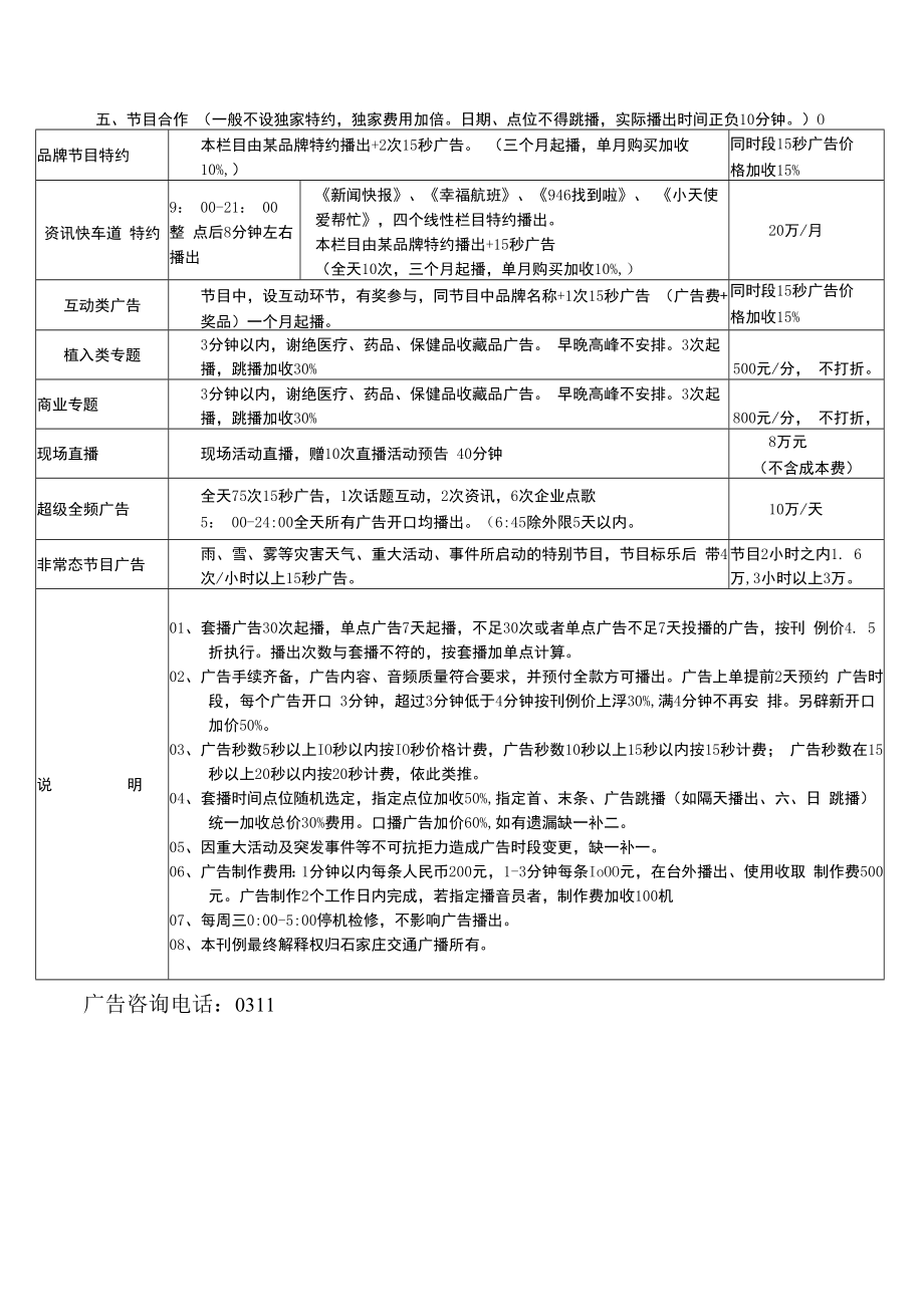石家庄广播电视台交通广播FM96广告价目表.docx_第3页