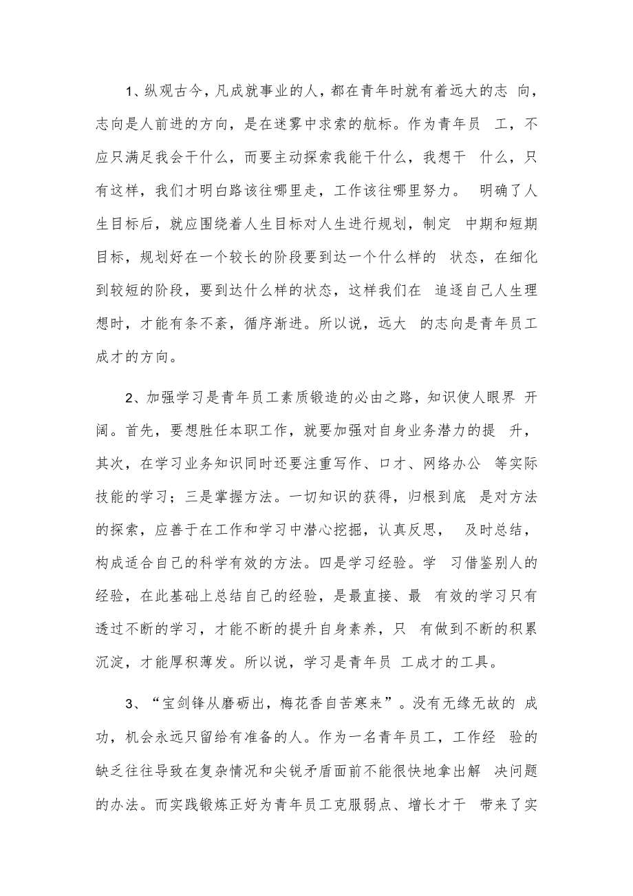 青年员工座谈会发言稿.docx_第2页