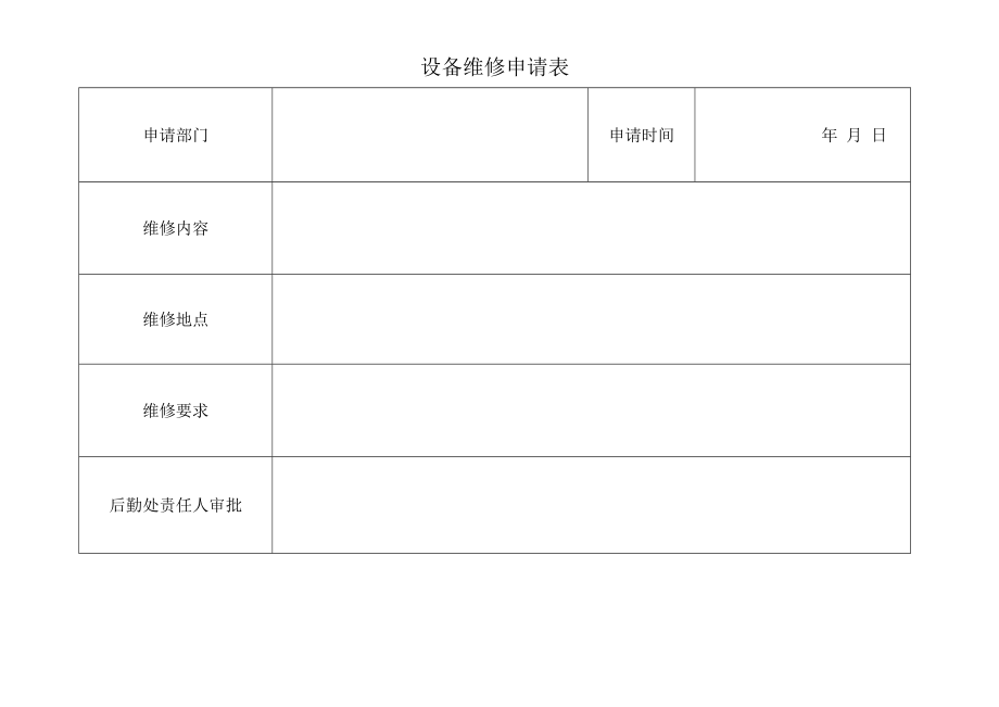 设备维修申请表.docx_第1页