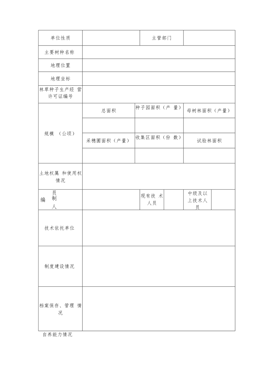 江西省级重点林木良种基地、种质资源库申报书、示范保障性苗圃、油茶专用采穗圃申报表.docx_第3页