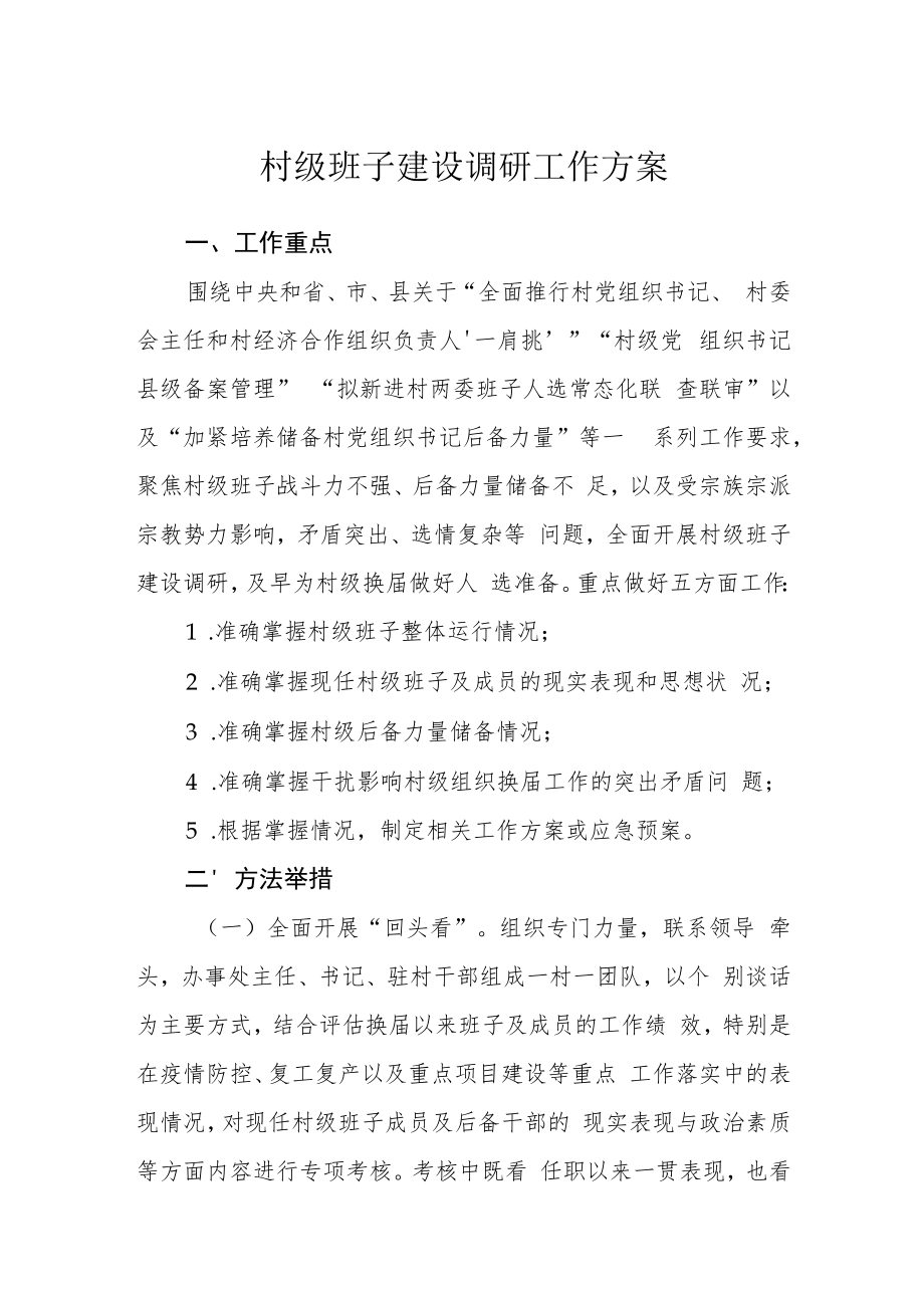 村级班子建设调研工作方案.docx_第1页