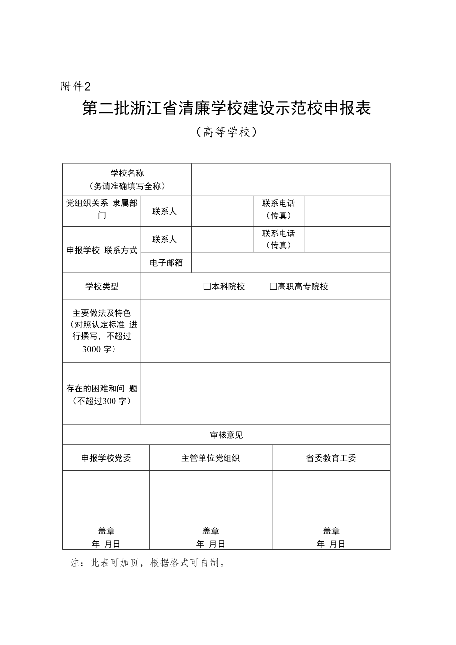 第二批浙江省清廉学校建设示范校申报表.docx_第1页