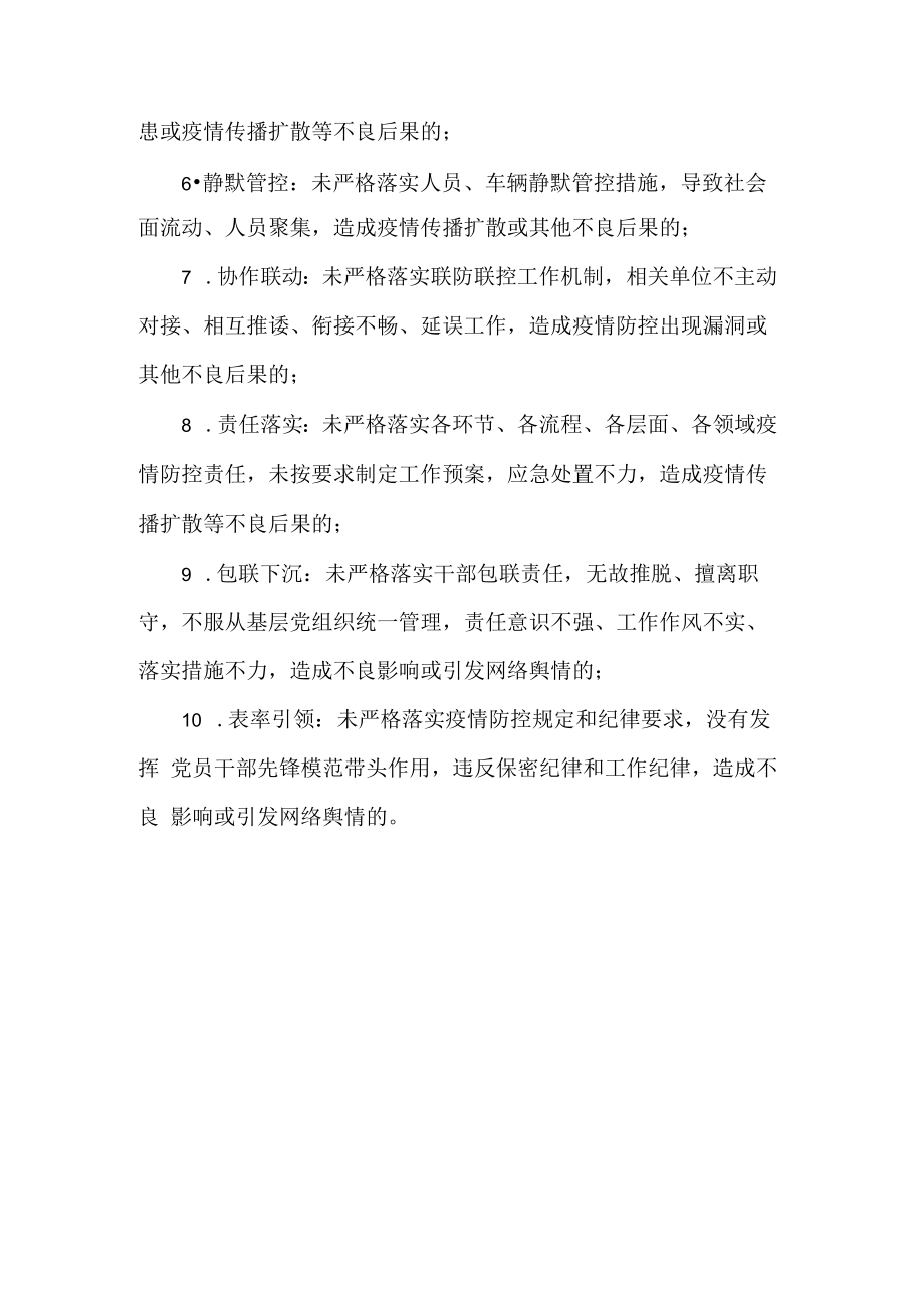 疫情防控监督执纪问责负面清单.docx_第2页