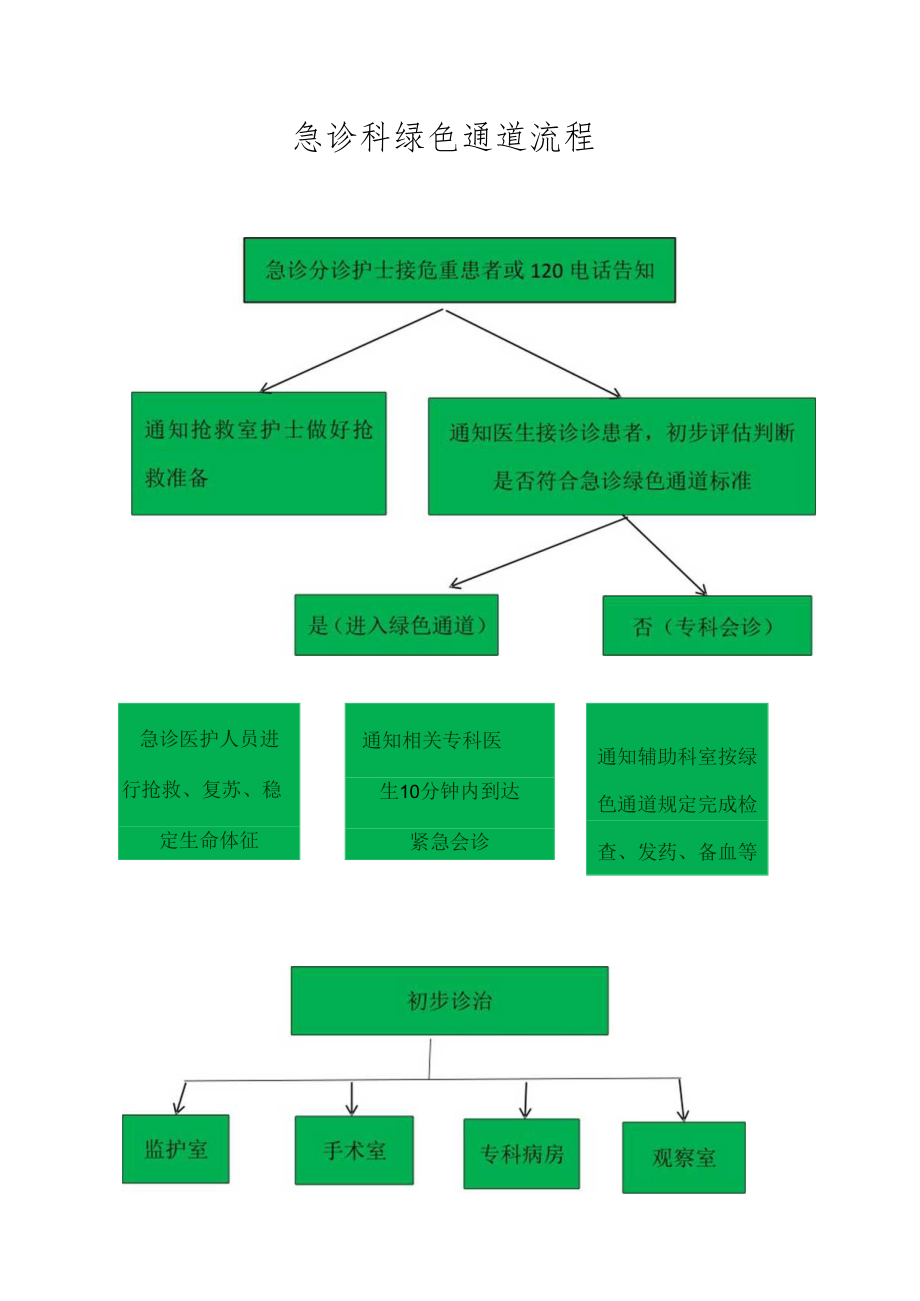 诊疗服务-就诊须知急诊绿色通道管理流程.docx_第1页