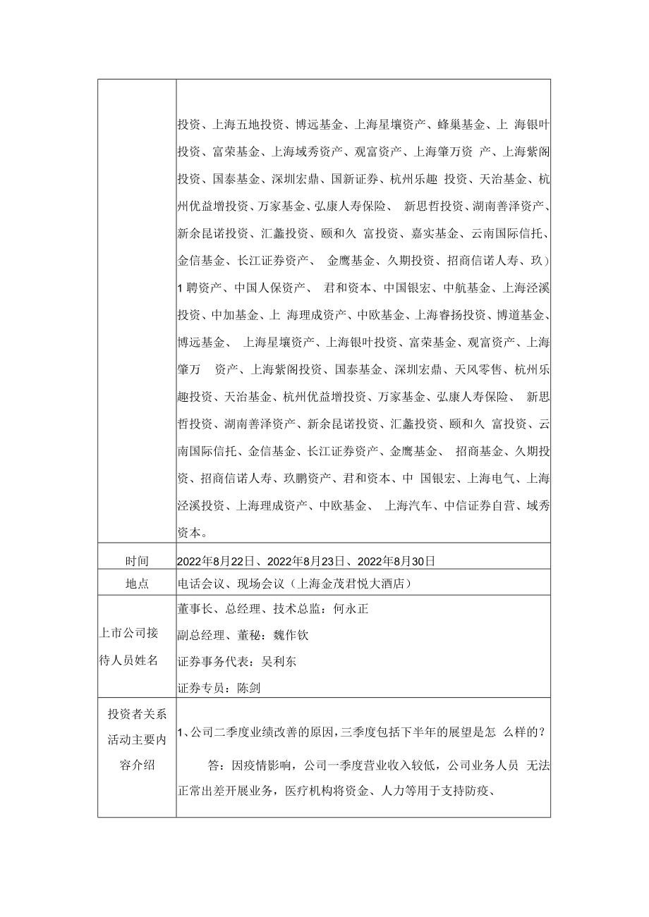 河南翔宇医疗设备股份有限公司投资者关系活动记录表.docx_第2页
