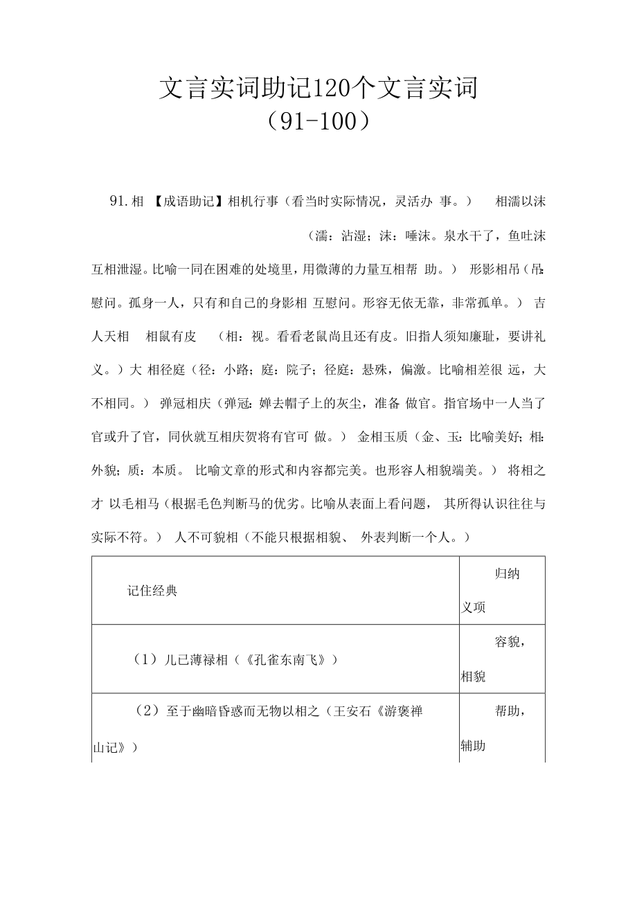 文言实词助记 120个文言实词（91-100）.docx_第1页