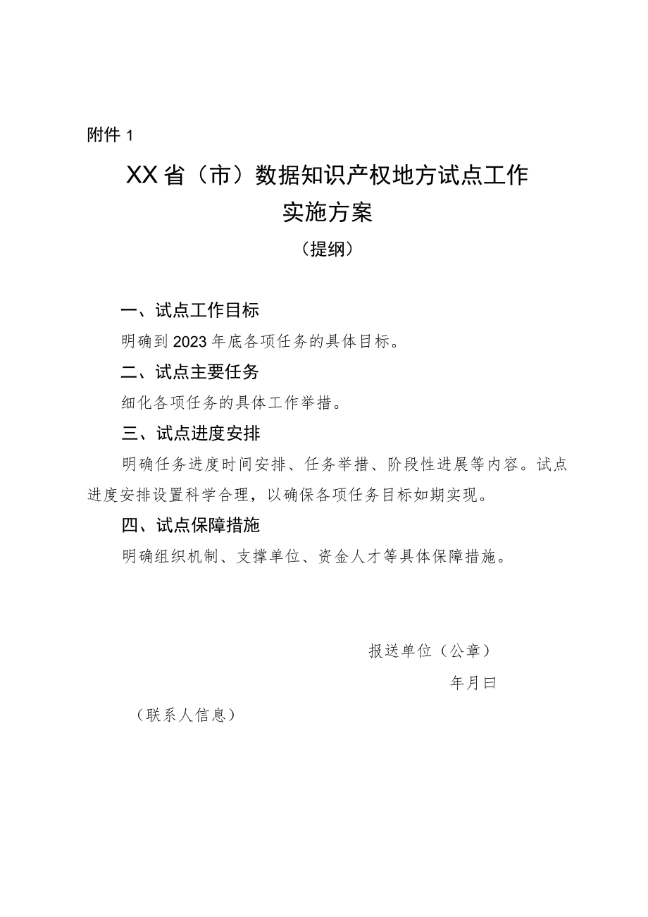 数据知识产权地方试点工作实施方案（提纲）.docx_第1页