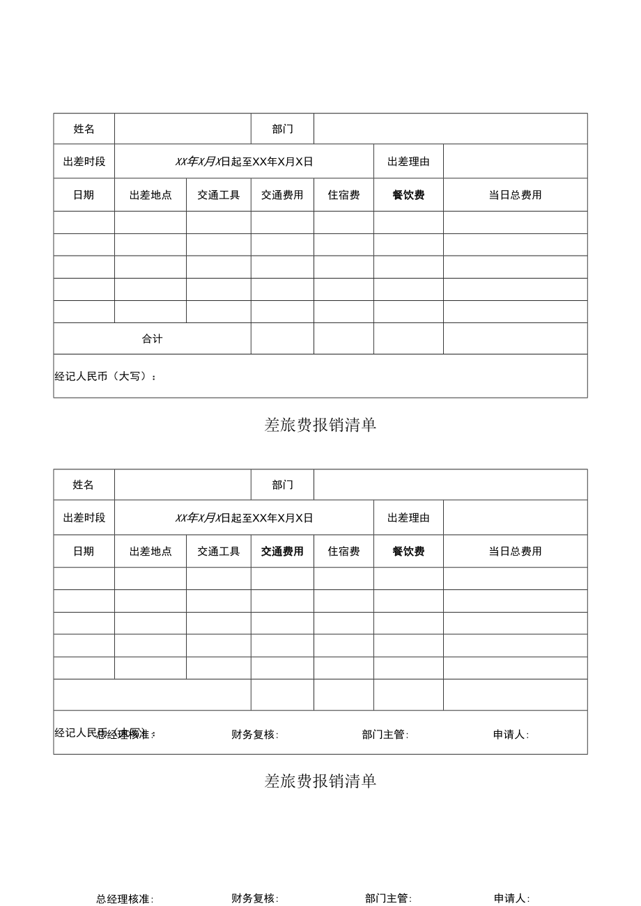 差旅费报销清单.docx_第1页