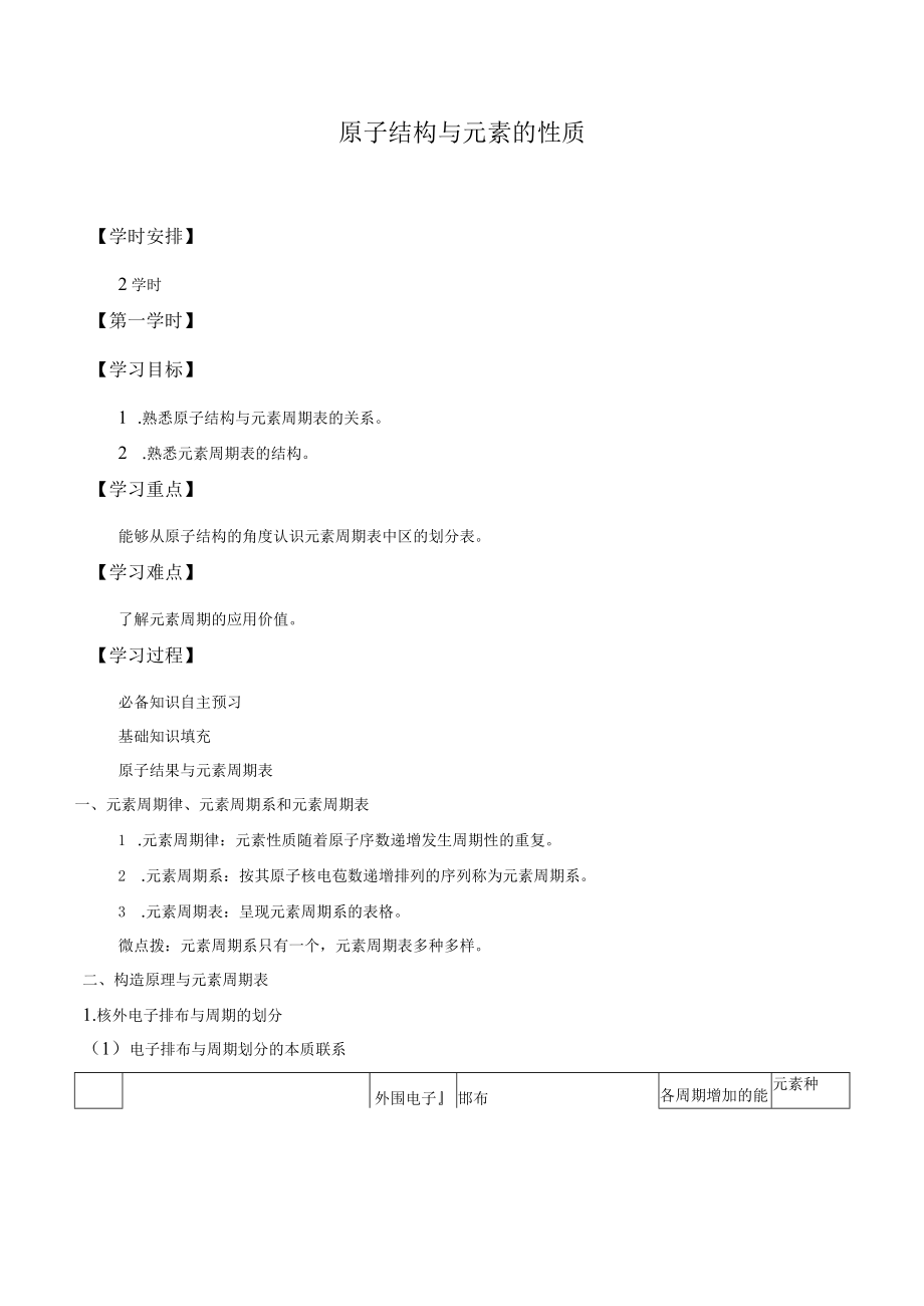 学案原子结构与元素的性质.docx_第1页