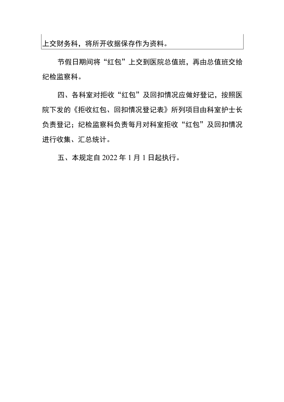 2022卫生院医院关于严禁收受“红包”及回扣的规定.docx_第2页