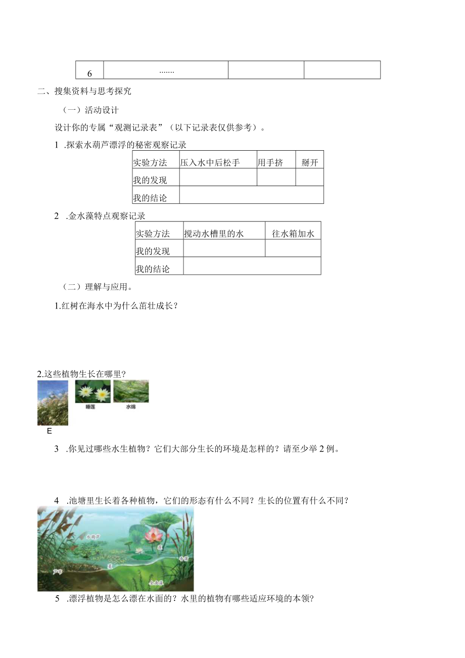 水里的植物导学案.docx_第2页