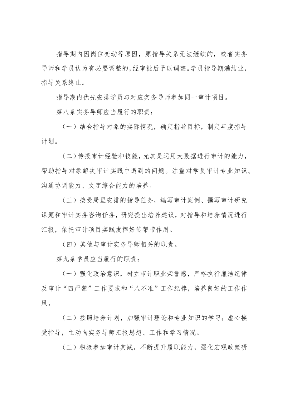 XX县审计局审计实务导师制管理办法（试行）.docx_第3页