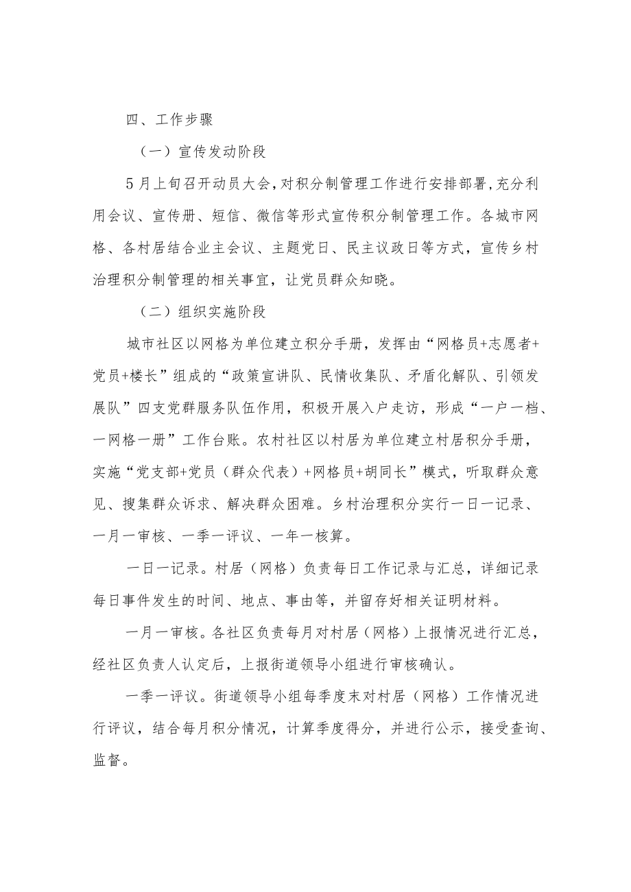 XX街道乡村治理积分制管理实施方案.docx_第3页