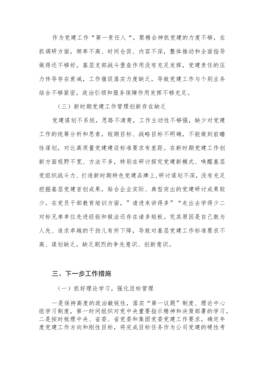 2022－2023年公司党委书记抓基层党建工作述职报告.docx_第3页