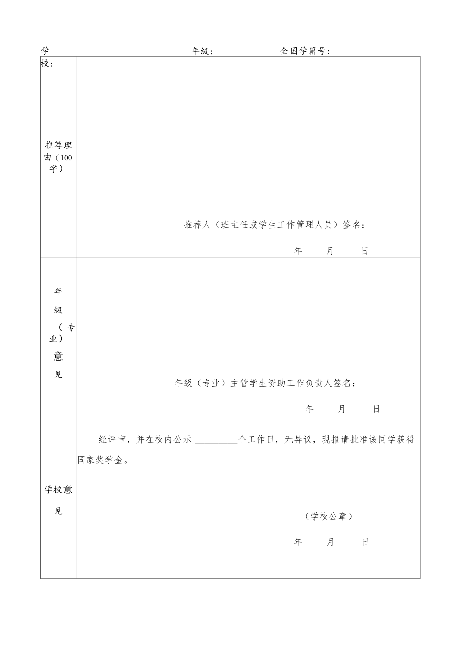 学年国家奖学金申请审批表.docx_第2页