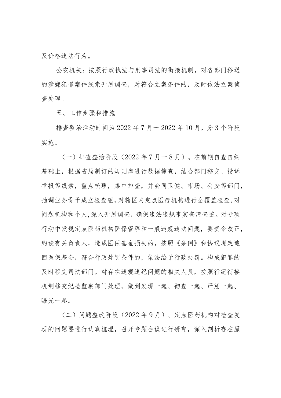 XX区医保基金管理使用排查整治专项行动工作方案.docx_第3页