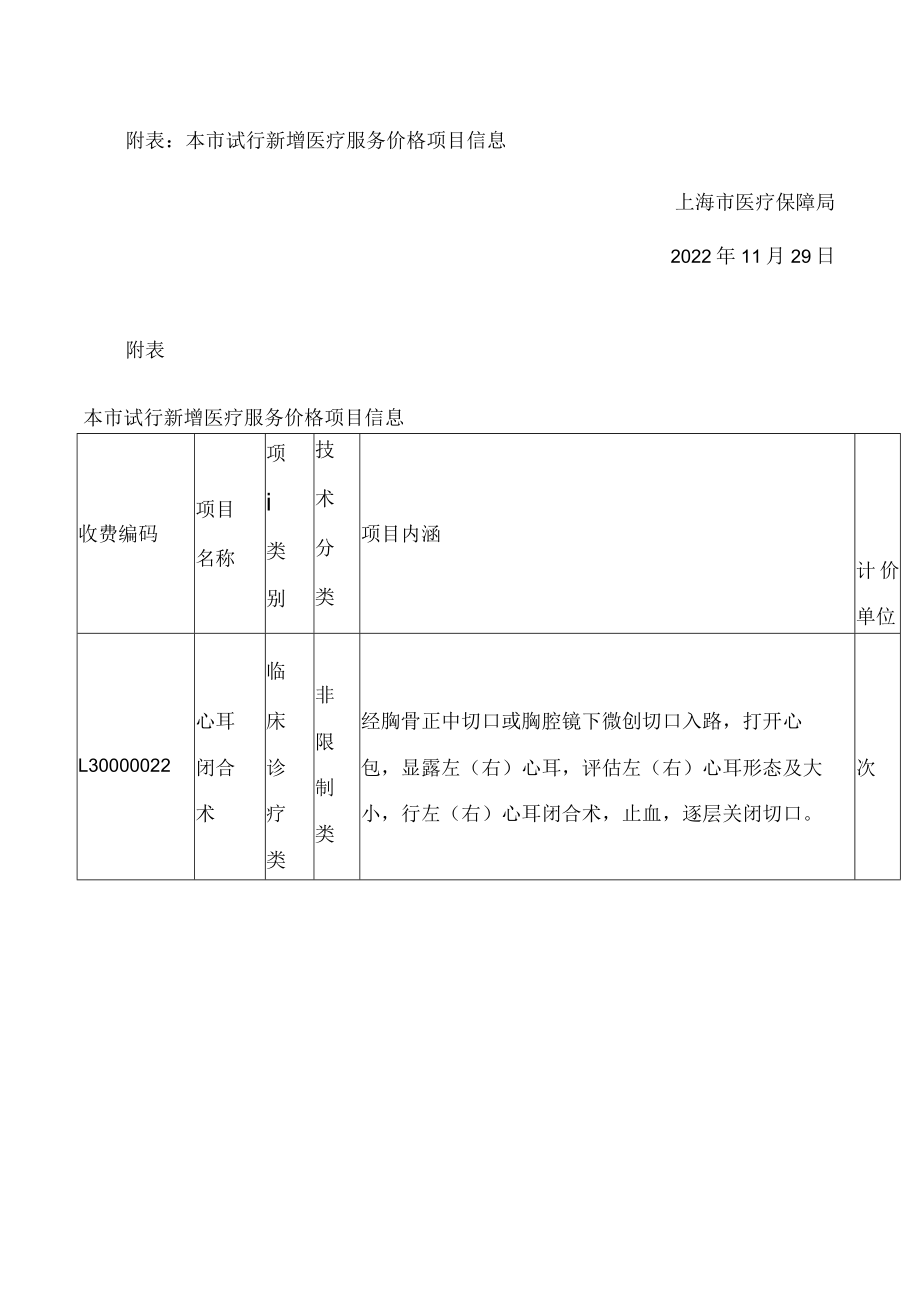 上海市医疗保障局关于本市试行部分新增医疗服务价格项目的通知(2022).docx_第2页