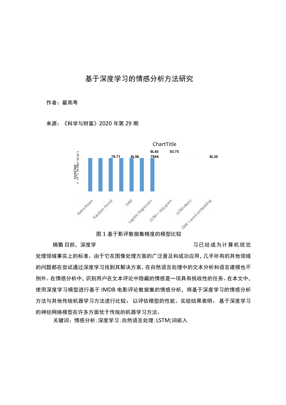 基于深度学习的情感分析方法研究.docx_第1页