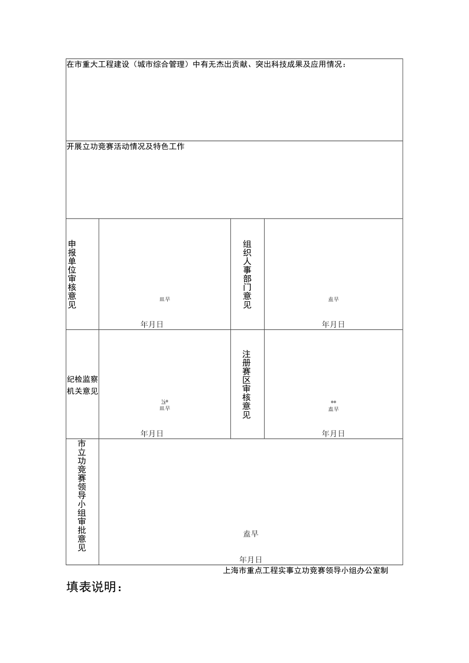 2022年度上海市重点工程实事立功竞赛金杯团队推荐审批表.docx_第2页