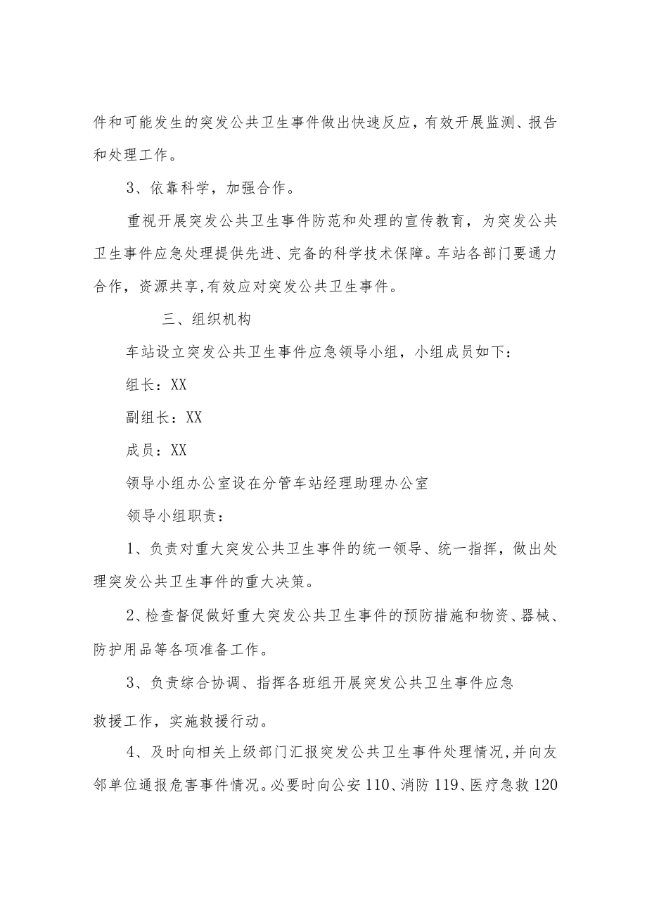 XX汽车站公共卫生应急预案.docx_第2页