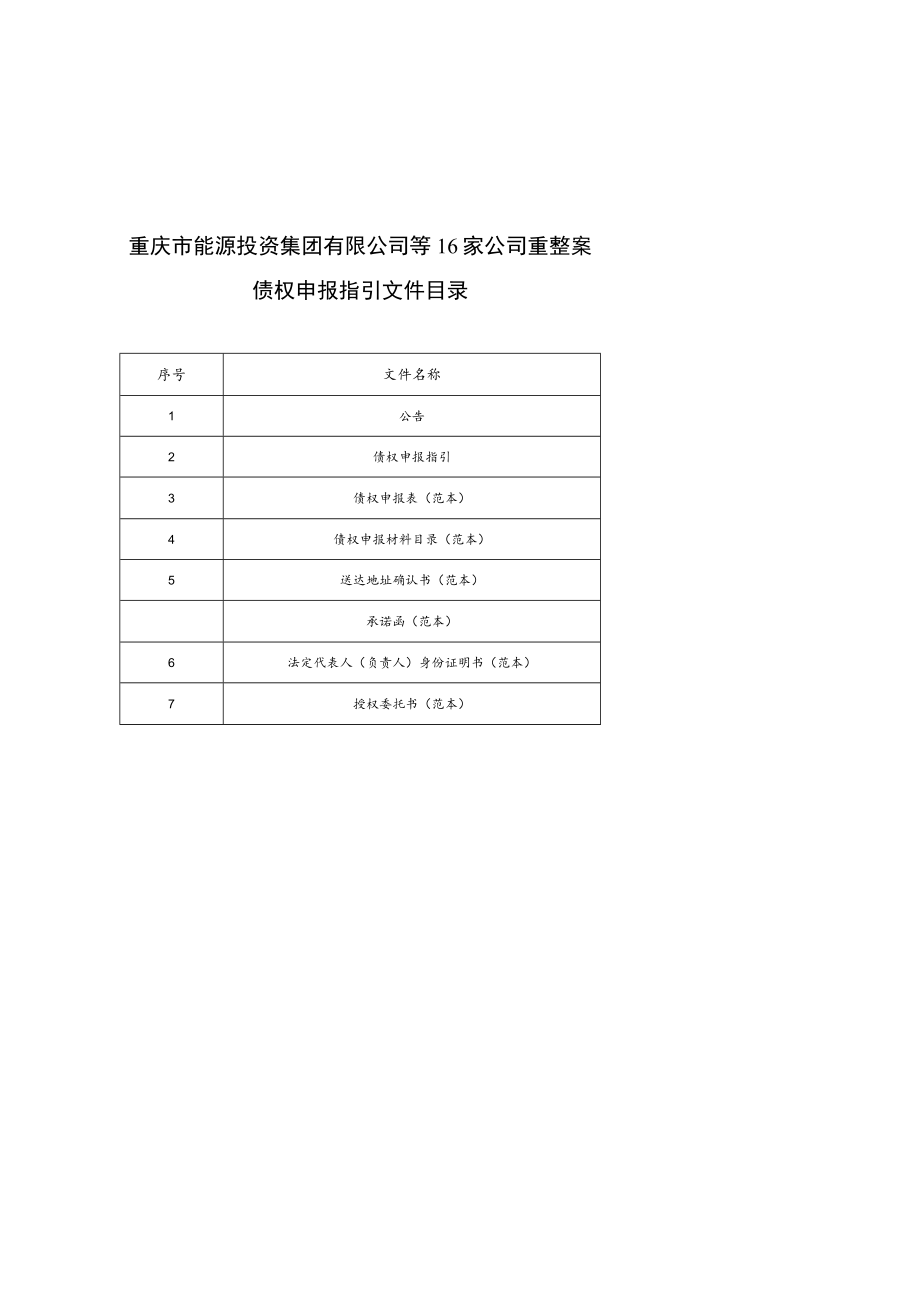 重庆市能源投资集团有限公司等16家公司重整案债权申报指引.docx_第2页