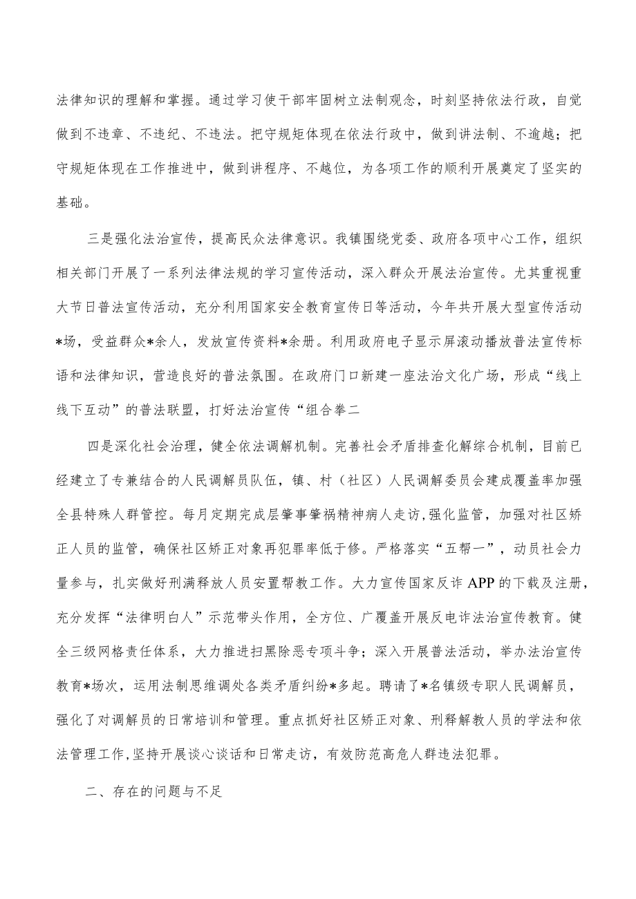 镇推进法治建设第一责任人职责述职报告.docx_第2页