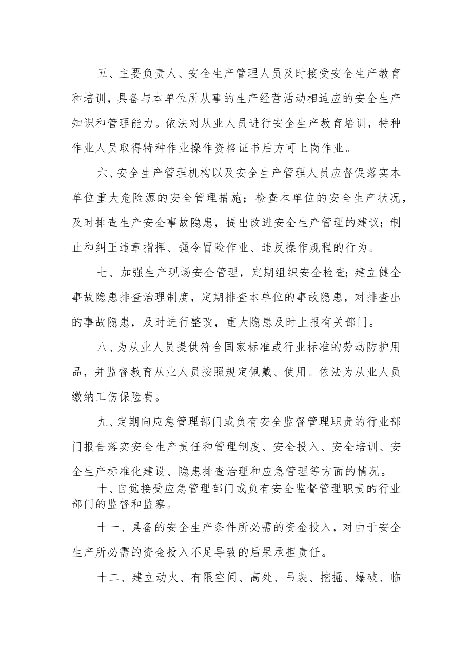 黑龙江省非煤矿山企业落实安全生产主体责任承诺书样式.docx_第2页