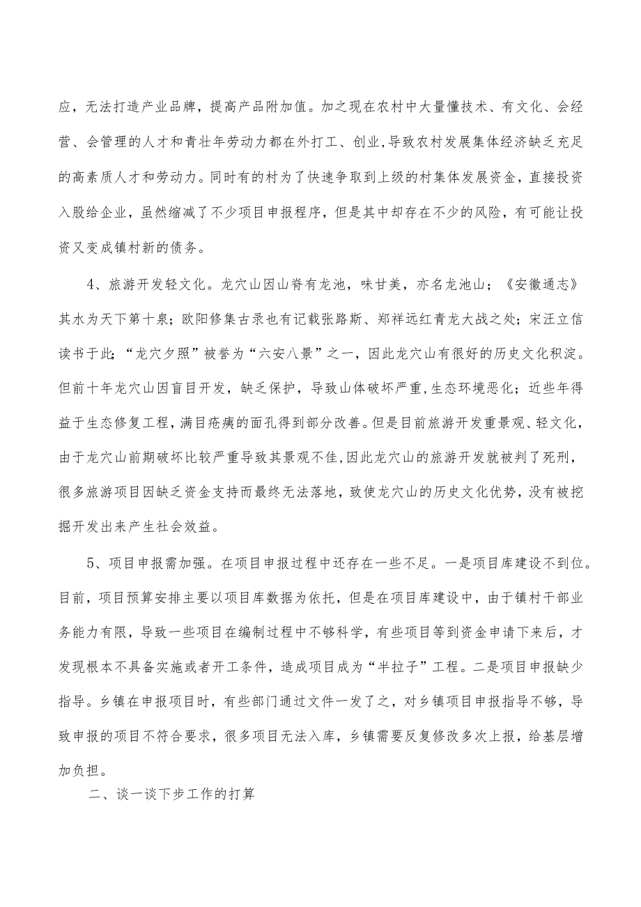 乡镇在务虚会上的问题发言.docx_第2页