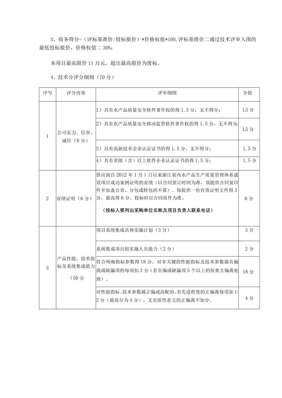 西湖区水产品生产质量管理体系建设项目区级管理平台招投标诉求.docx_第3页