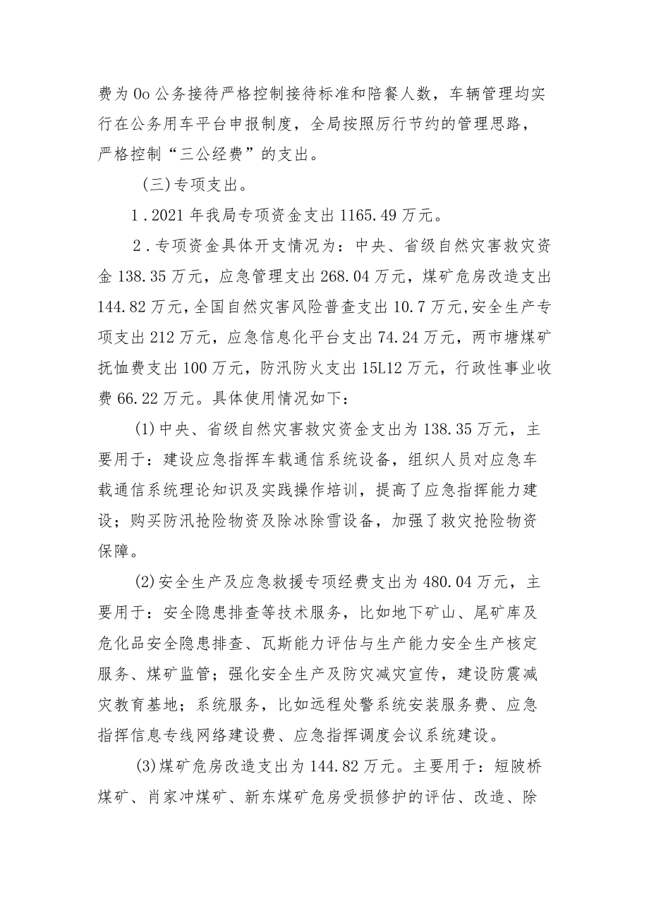 邵阳市应急管理局2021年度整体支出绩效评价报告.docx_第3页